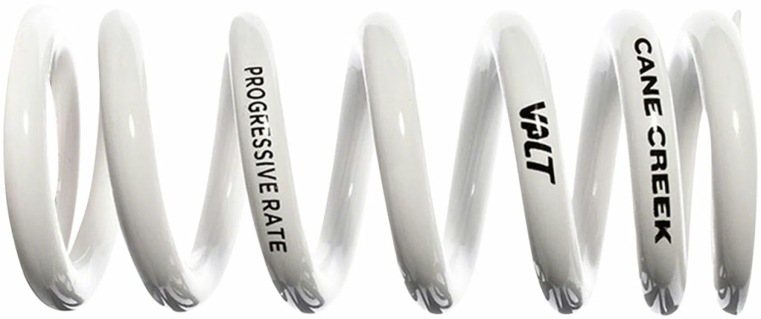 Cane Creek Progressive Rate VALT Lightweight Rear Shock Spring - 45mm X 400-488lbs, White 3 Cane Creek Progressive Rate VALT Lightweight Rear Shock Spring - 45mm X 400-488lbs, White