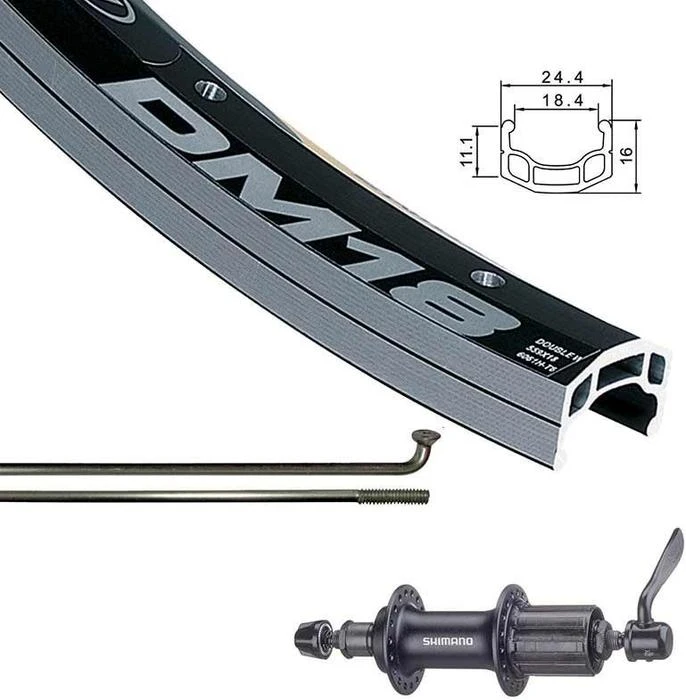 Alex DM18 Black/Shimano Acera FH-T3000 26-inch Rear 4 Alex DM18 Black/Shimano Acera FH-T3000 26-inch Rear - Image 2